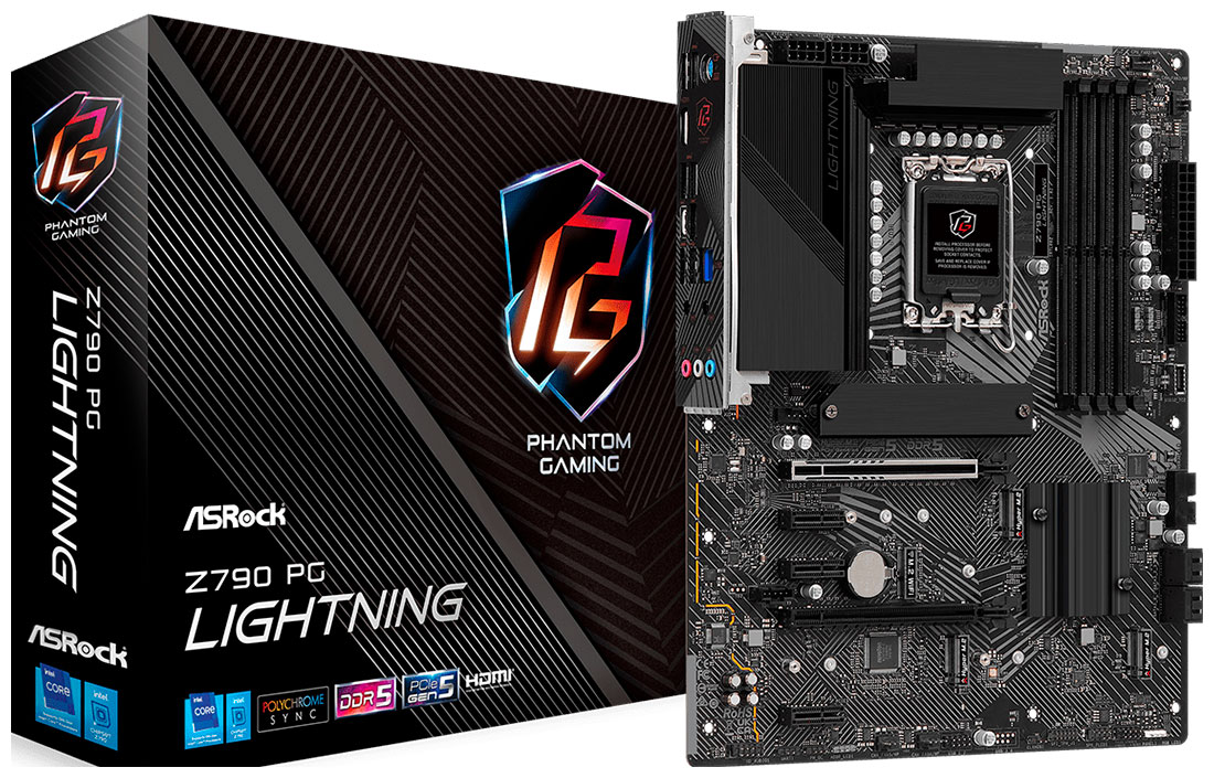 

Материнская плата Asrock Z790 PG LIGHTNING (LGA1700, ATX), Черный