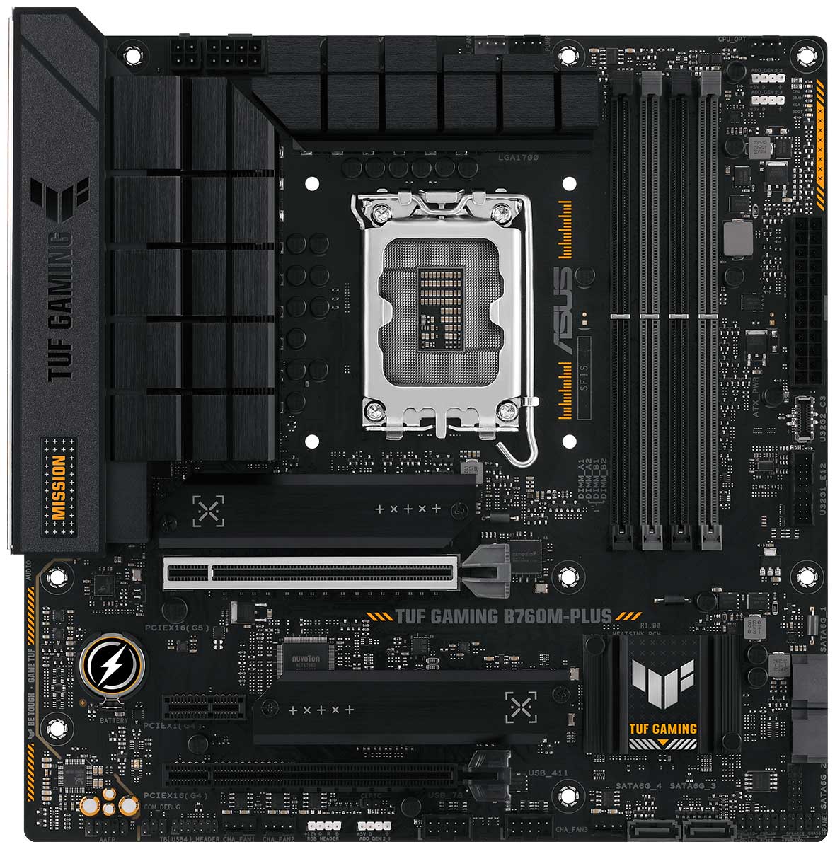 Изображение товара Материнская плата Asus TUF GAMING B760M-PLUS для Intel LGA1700 DDR5 Micro-ATX