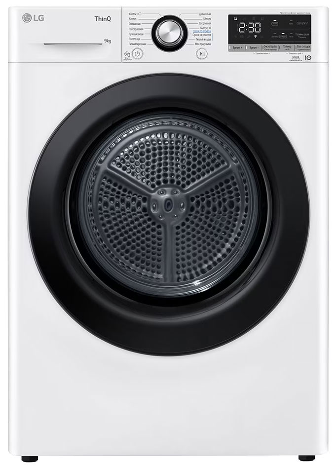 Изображение товара Сушильная машина LG DC90V3V6W с тепловым насосом и Wi-Fi управление