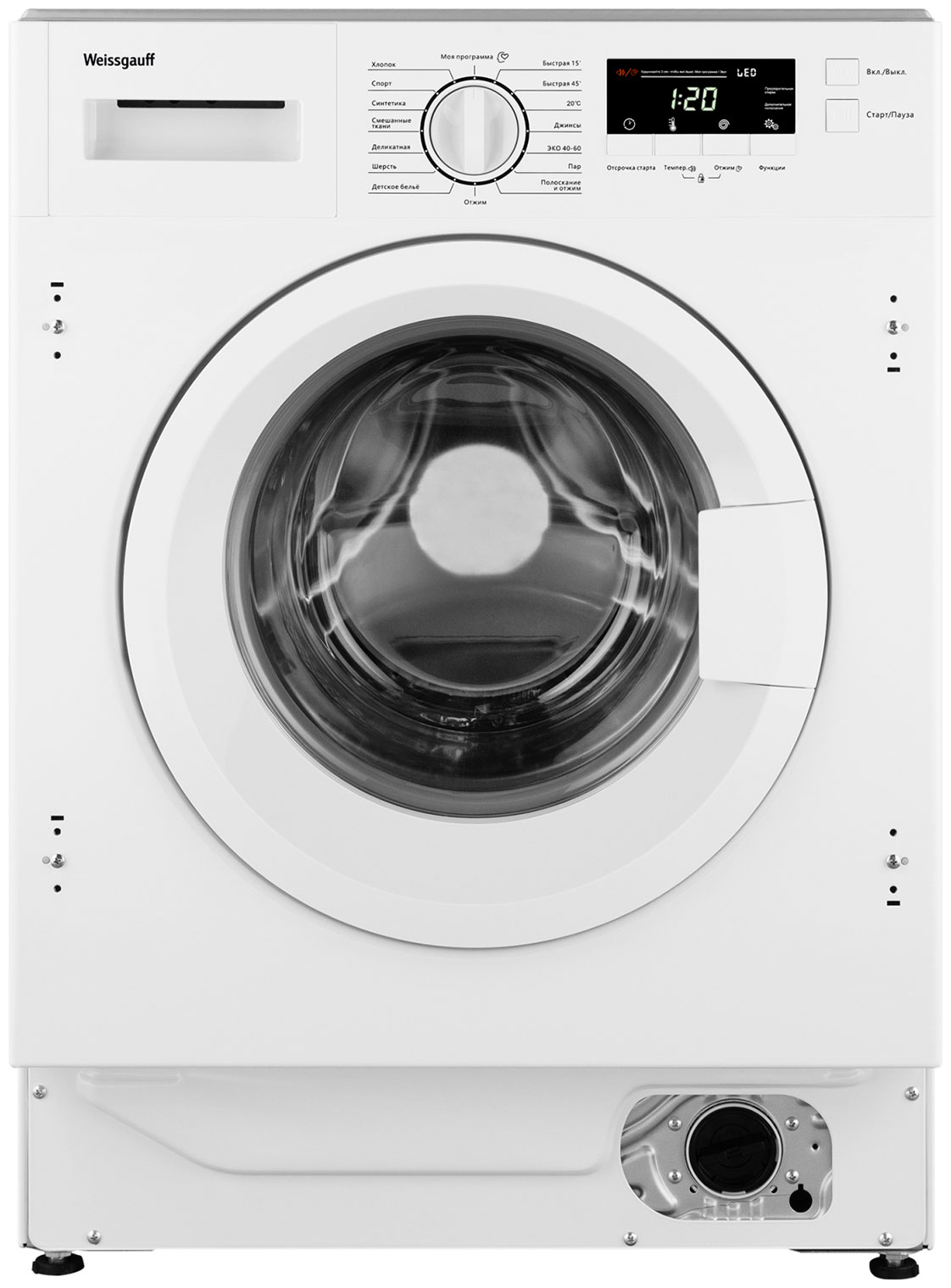 фото Встраиваемая стиральная машина weissgauff wmi 6147 inverter steam