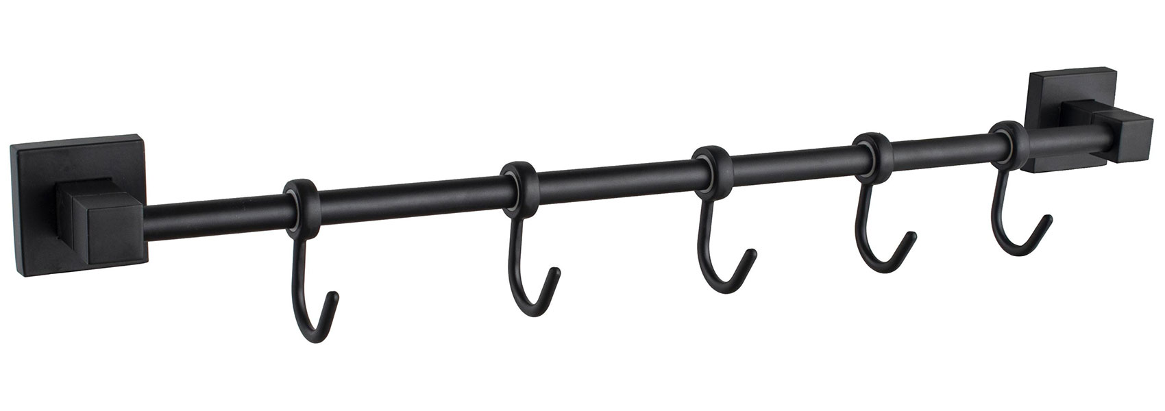 Изображение товара Планка с крючками для полотенец D-Lin D222/черный (D288222-5)