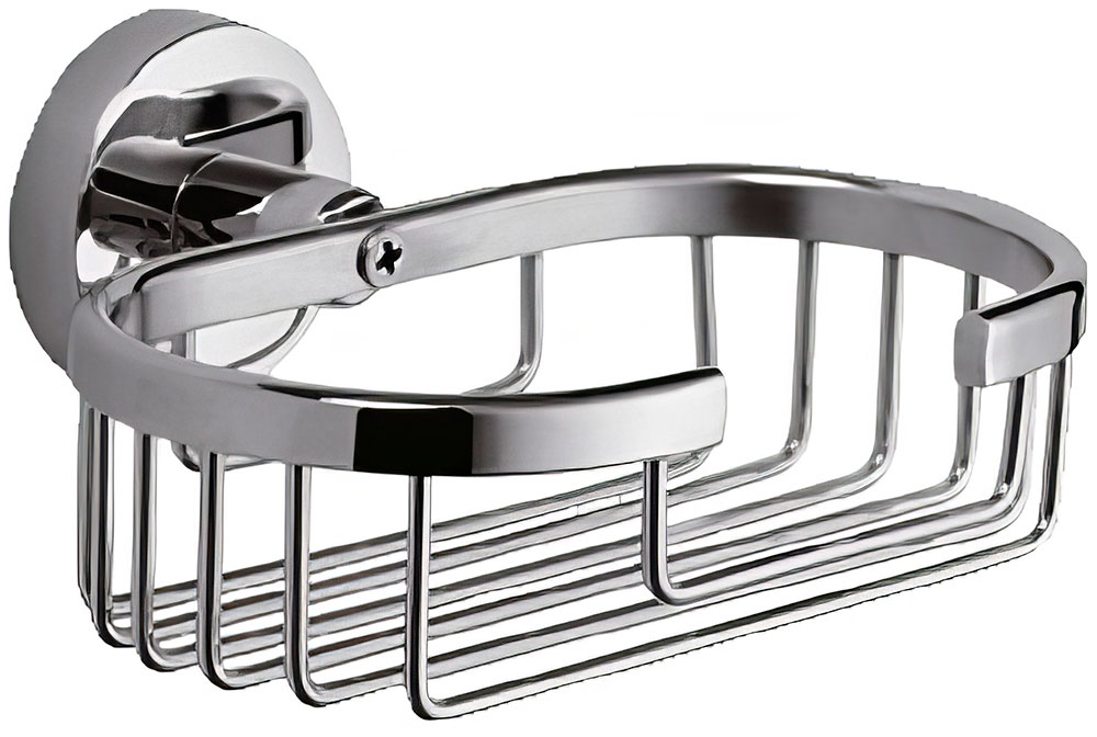 Изображение товара Мыльница D-Lin D100 хром настенная с решеткой и шурупами