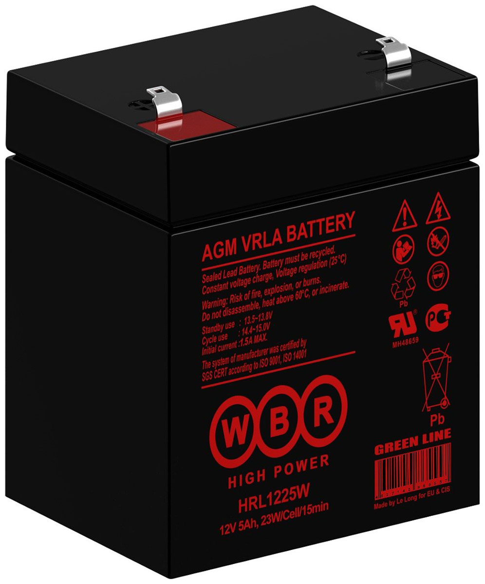 Изображение товара Аккумуляторная батарея для ИБП WBR HRL1225W F2 (12В 5.8Ач)