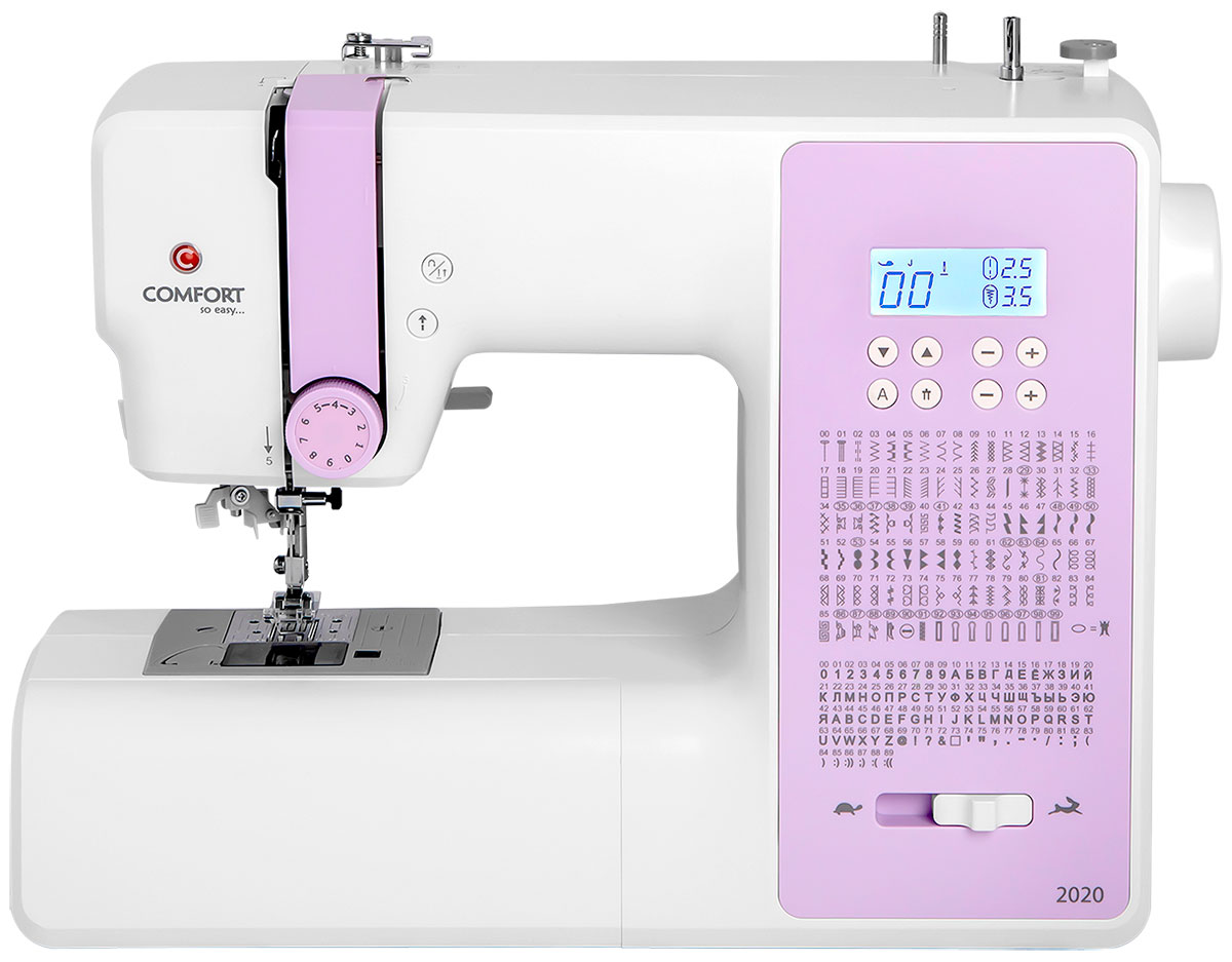 Изображение товара Швейная машина Comfort 2020 с автоматической петлей 200 операций LED дисплей