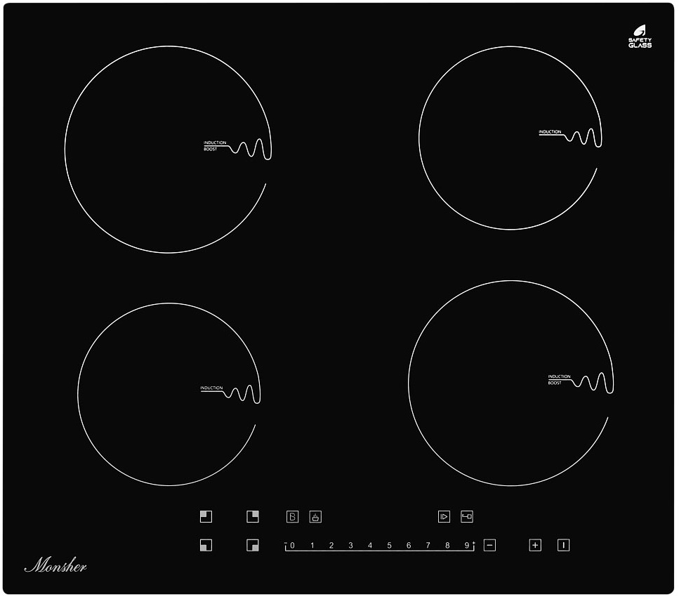 

Электрическая варочная панель Monsher MHI 6102, Черный