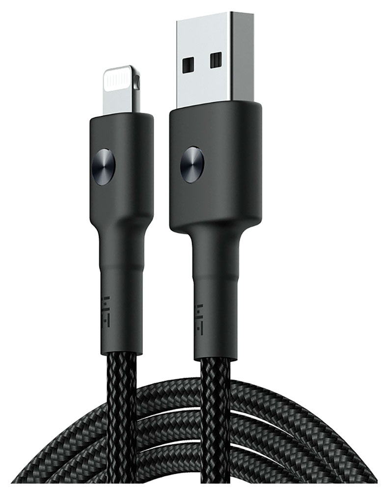 Изображение товара Кабель Xiaomi USB/Lightning ZMI MFi, 100 см, 2.4 A, 12 Вт, материал оплетки Braided PP (AL805/AL803 Black)
