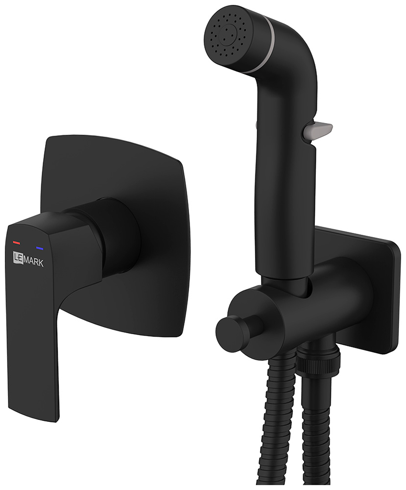 Изображение товара Встраиваемый смеситель с гигиеническим душем Lemark Ursus (LM7219BL)
