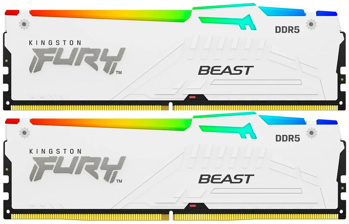 Изображение товара Оперативная память Kingston Fury Beast White 32Gb DDR5 6000MHz