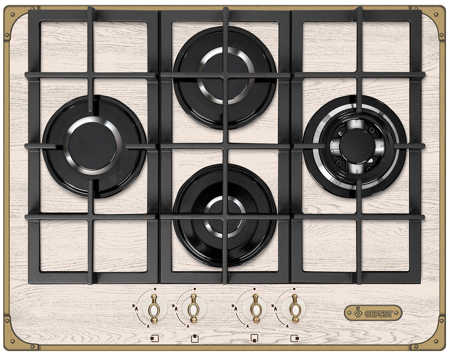 

Газовая варочная панель Gefest ПВГ 2231-01 Р37, Кремовый