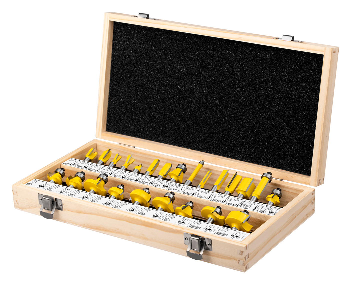 Изображение товара Набор фрез по дереву Kolner KMC 8/24 24 шт для профилировки и пазов