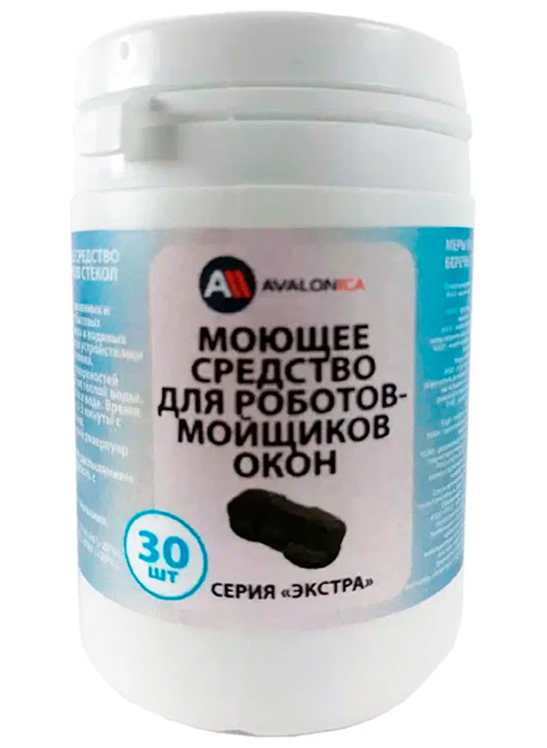 Изображение товара Концентрированное моющее дезинфицирующее средство для роботов стекломоев Avalonica 30 шт./уп. (AVA PAV20)