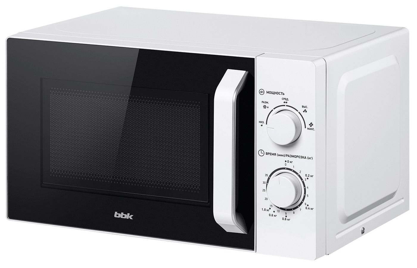 Изображение товара Микроволновая печь BBK 20MWS-761M/W белая с функциями разморозки и таймером