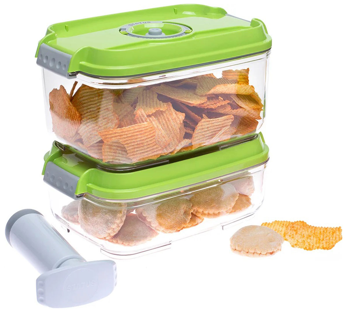 Изображение товара Контейнеры для вакуумных упаковщиков Status набор VAC-REC-Duet Green 2 шт