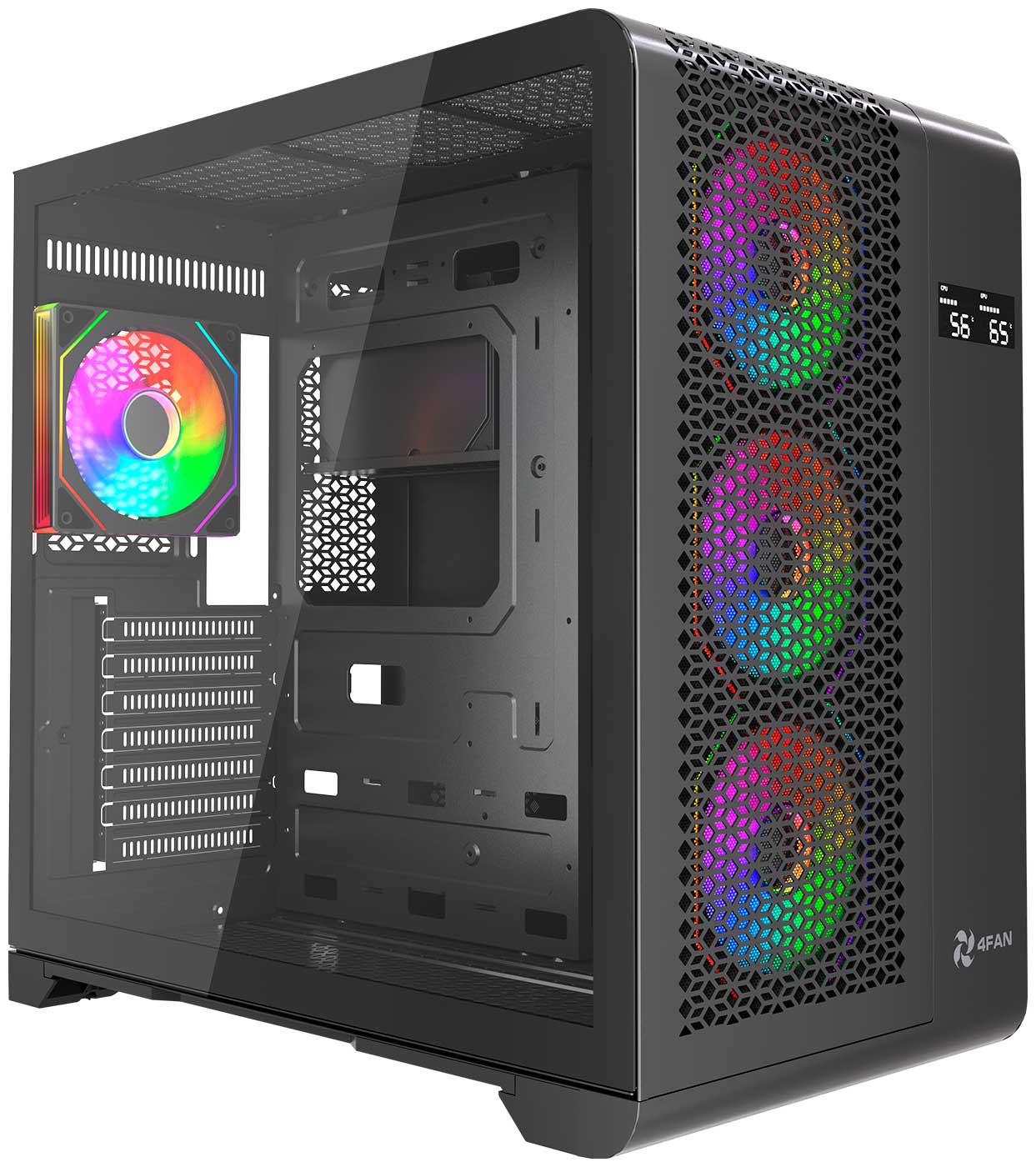 Изображение товара Компьютерный корпус 4FAN XZ Gigabit Black wFans