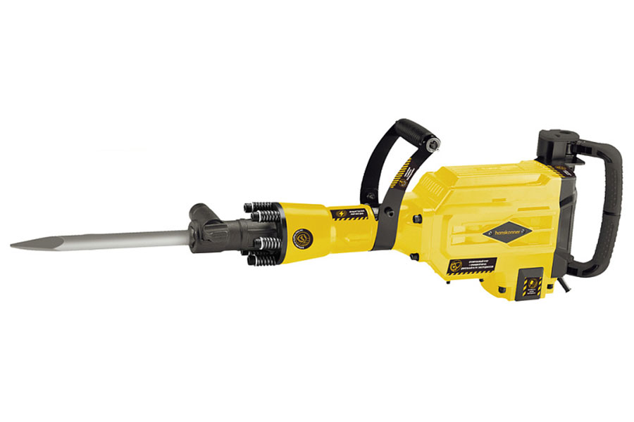 

Отбойный молоток Hanskonner HRH2048VC, 2100 Вт, 50 Дж, HEX 30 мм, кейс на колесах, кабель 5 м, Черный/желтый