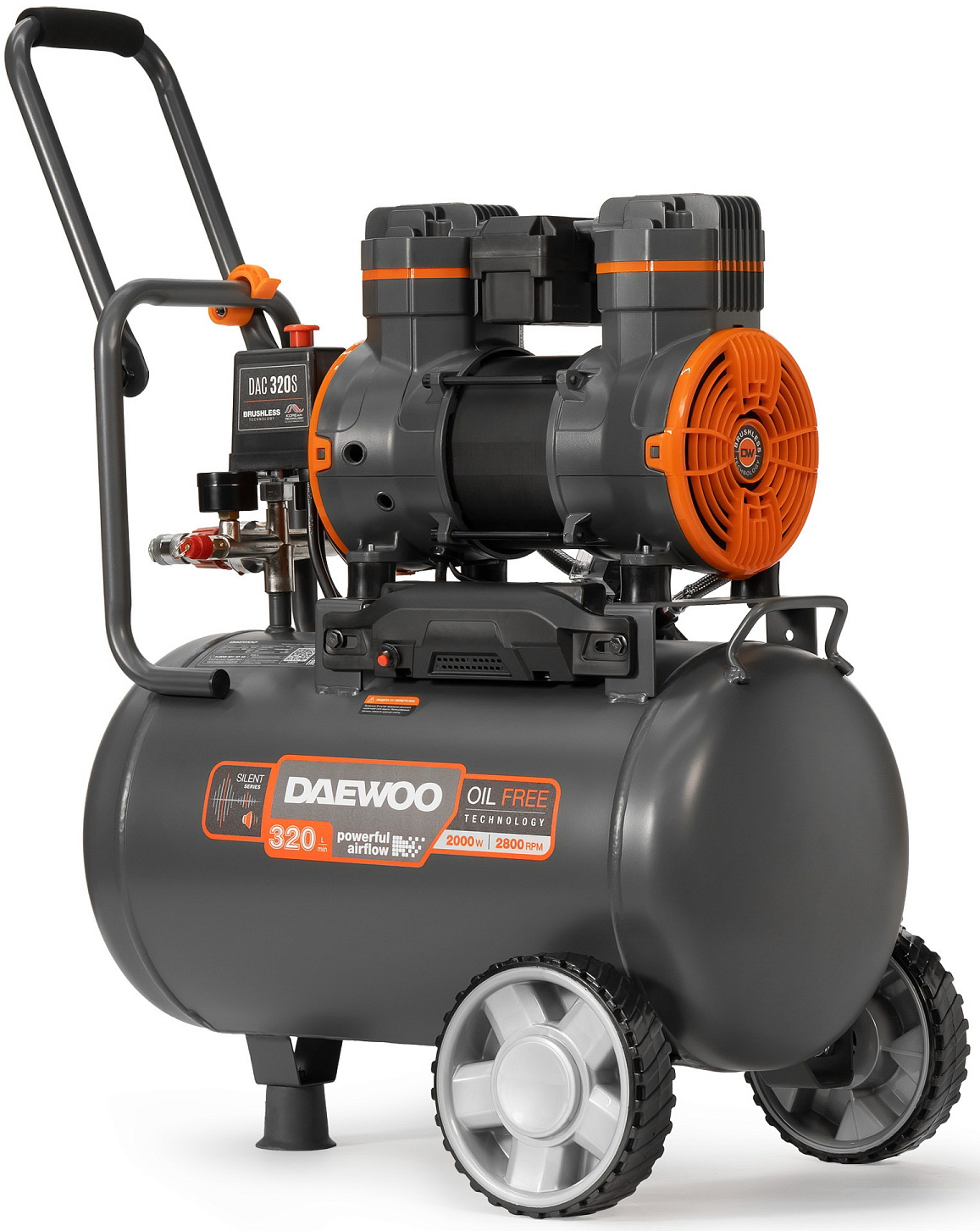 Изображение товара Безмасляный компрессор DAC 320S Daewoo Power Products 320 л/мин 8 бар