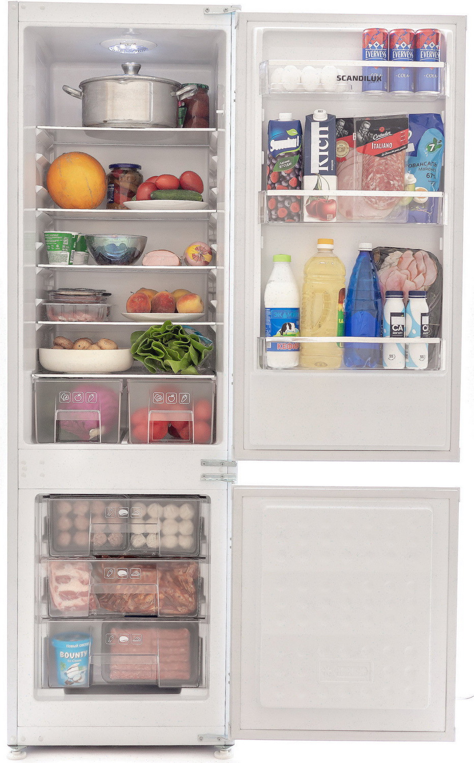 Изображение товара Встраиваемый двухкамерный холодильник Scandilux RBI255