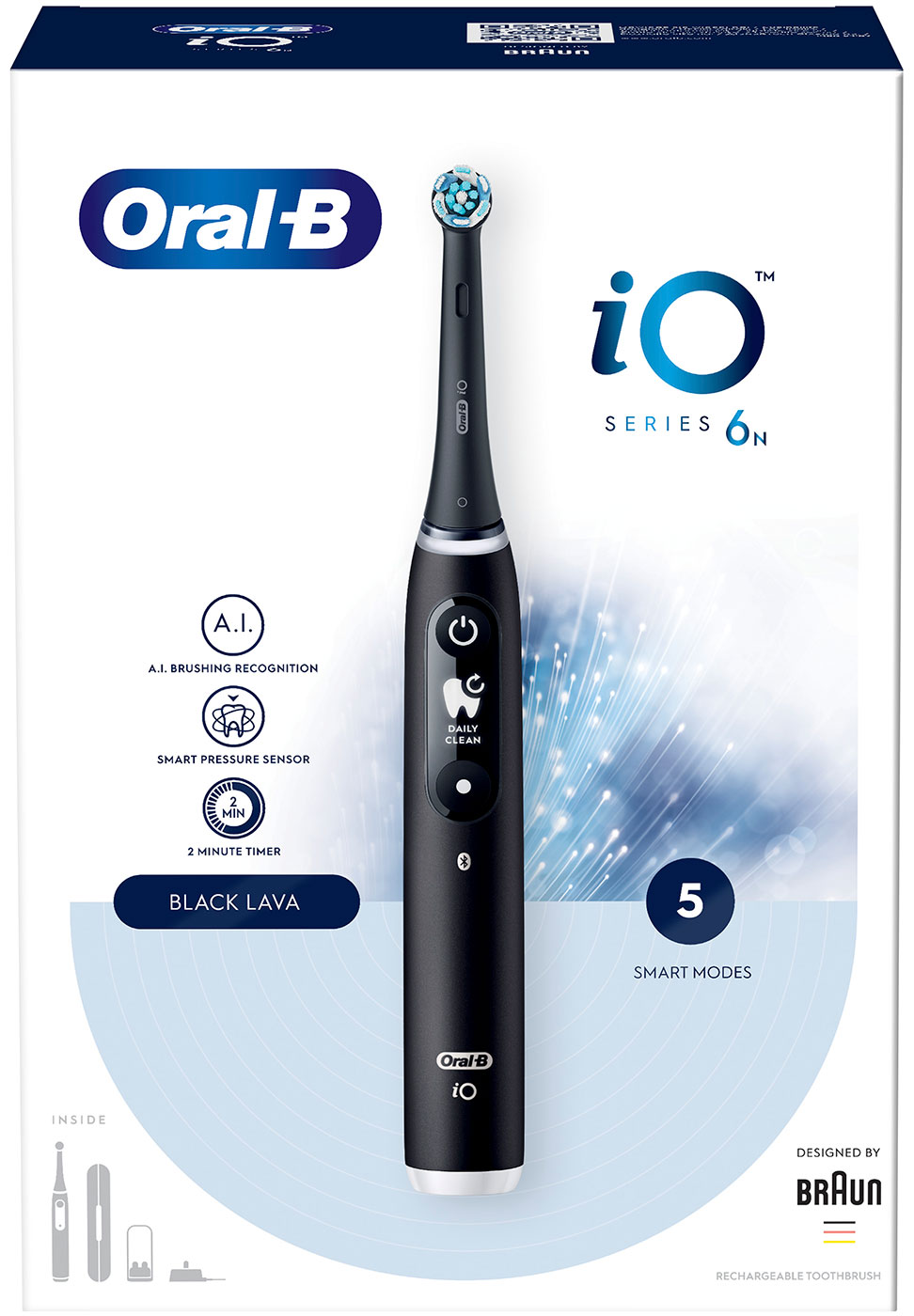 Изображение товара Электрическая зубная щетка Oral-B iO S6/iOM6 Black (с насадками 4шт)