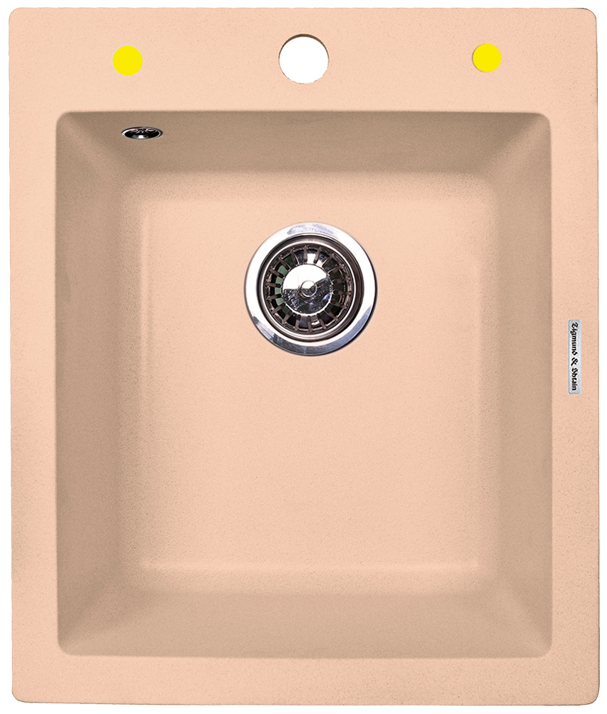 Изображение товара Кухонная мойка Zigmund & Shtain Platz 425 из искусственного гранита топленое молоко