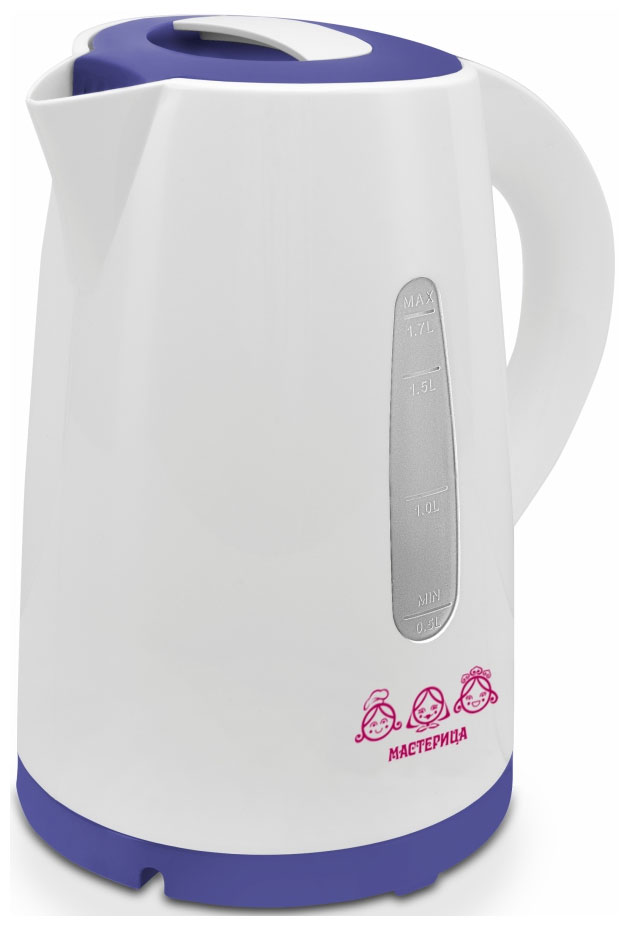чайник мастерица ек 1701m белый серый Чайник электрический Мастерица ЕК-1701M белый/фиолетовый