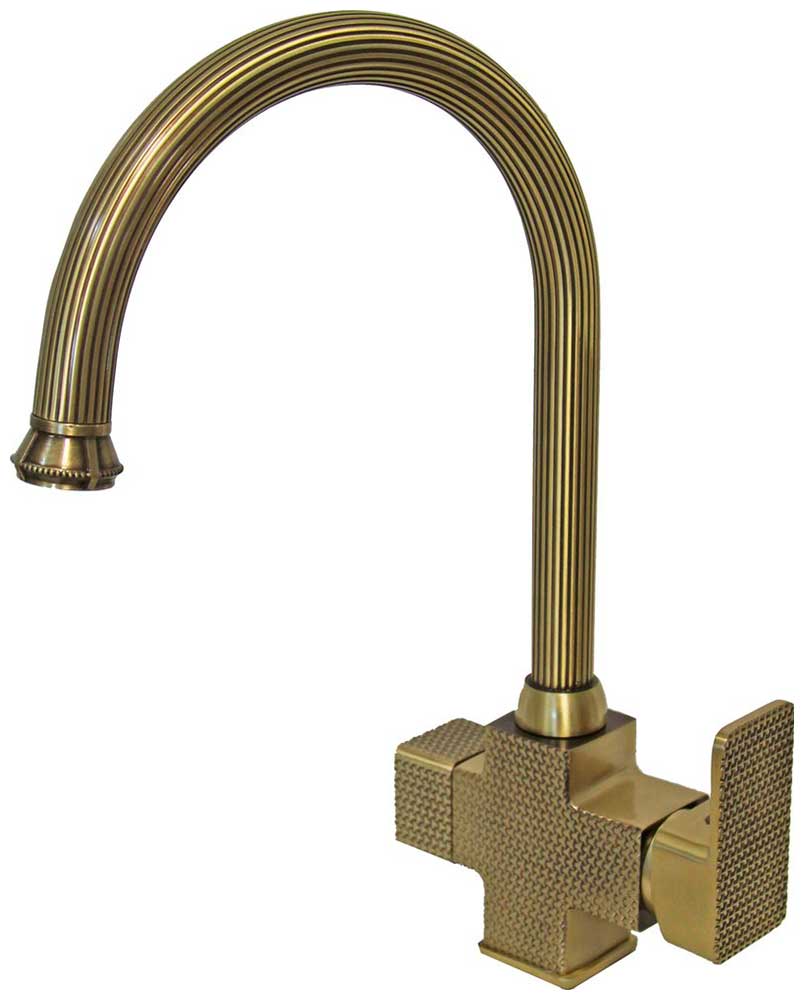 Изображение товара Кухонный смеситель Zorg A 52KF BR бронза антиквариат с двойным каналом