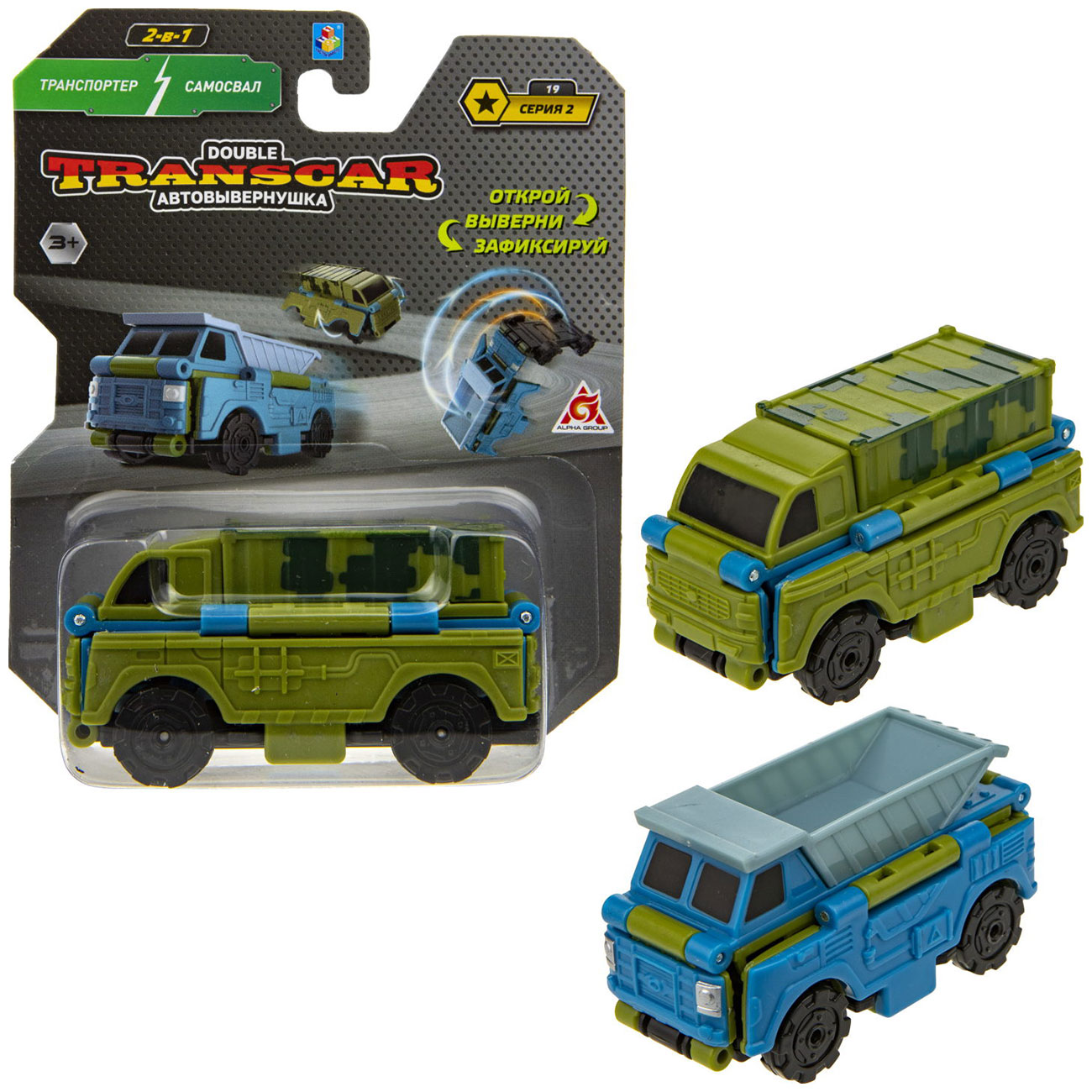 Изображение товара Машинка 1 Toy Транспортер Transcar Double: - Самосвал, 8 см, блистер