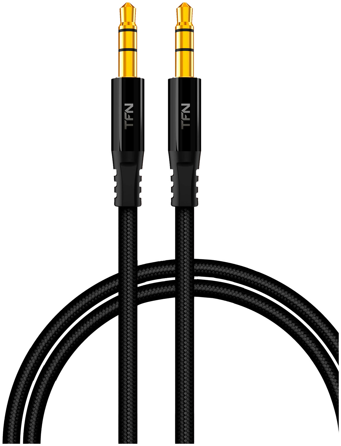 Кабель TFN AUX forza 1.0m black TFN-CFZAUXMET1MBK кабель avs с разъемом 3 5 jack 3 5 jack аудио 1м aux кабель
