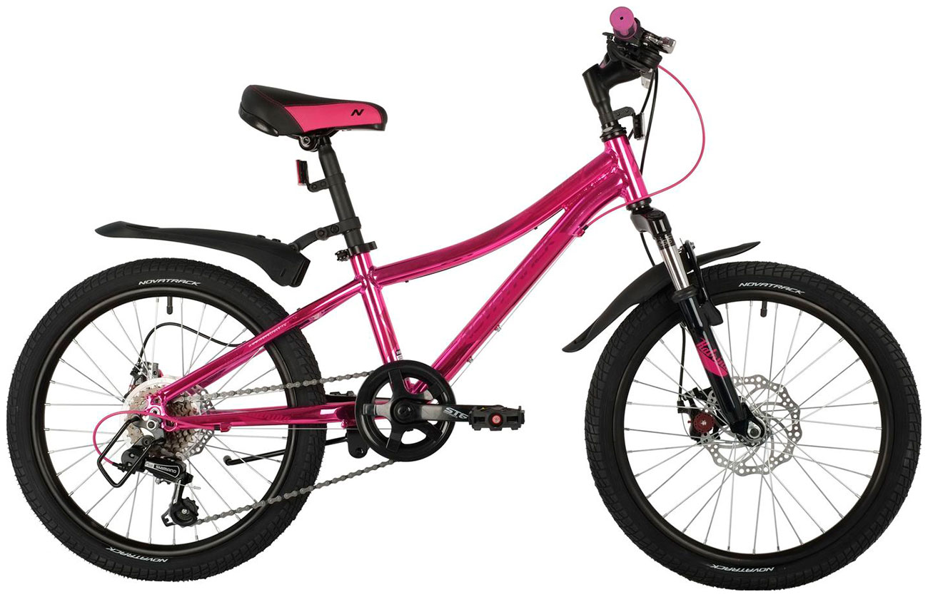 Велосипед Novatrack 20'' KATRINA, алюм.рама, розовый металик, 6-скор, TY21/TS38, диск.тор.STG 20AHD.KATRINA.GPN21