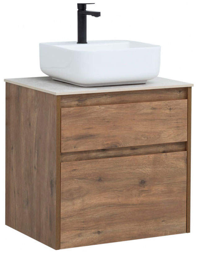 Изображение товара Тумба под раковину Aquanet Nova Lite 60 дуб рустикальный влагостойкая с 2 ящиками