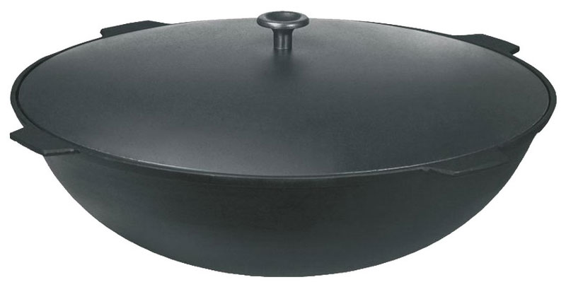 Изображение товара Казан Камская посуда к121 чугунный с алюминиевой крышкой 12л