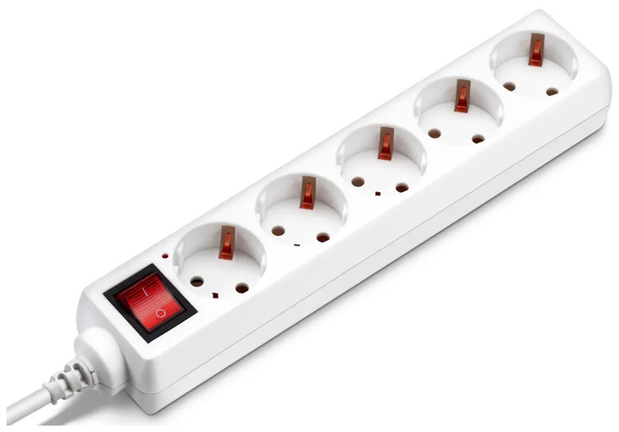 Сетевой удлинитель Buro BU-PS5.3/W 3м 5 розеток белый пакет ПЭ