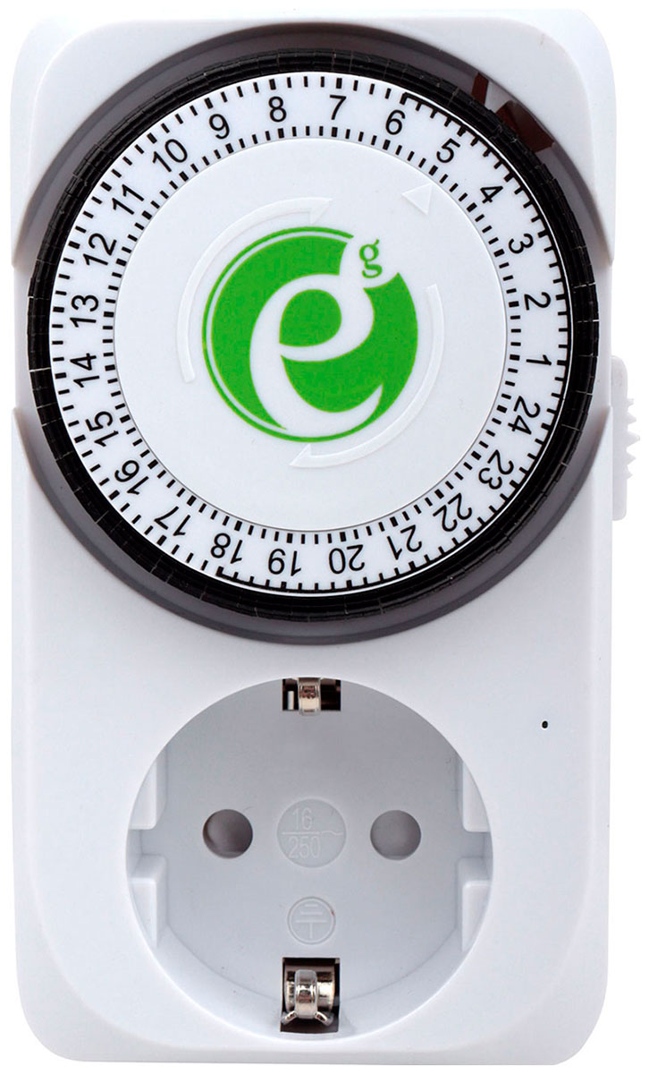 Таймер механический Energenie EG-SST-05, белый аккумулятор r6 2600mah energenie eg ba aa26 01 bl 2