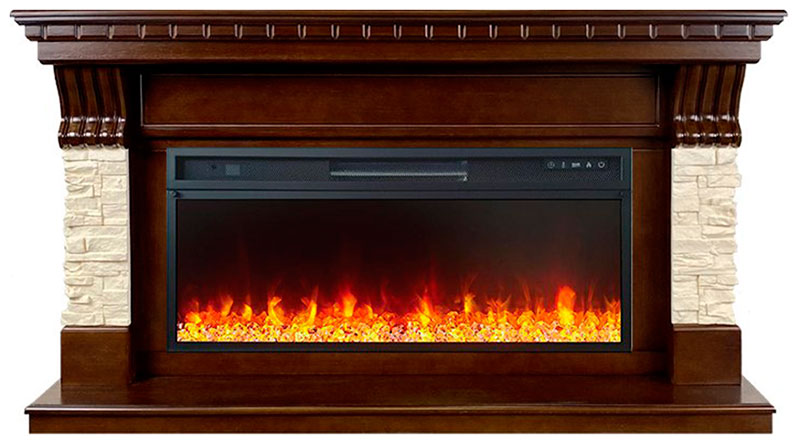 фото Каминокомплект royal flame denver с очагом vision 42 led темн.дуб