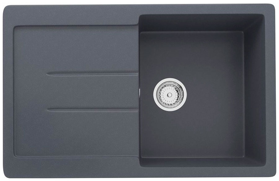Изображение товара Кухонная мойка Ulgran U-507/антрацит из искусственного мрамора, врезная