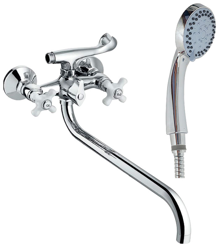 Изображение товара Смеситель для ванны Haiba HB18 с душевым гарнитуром