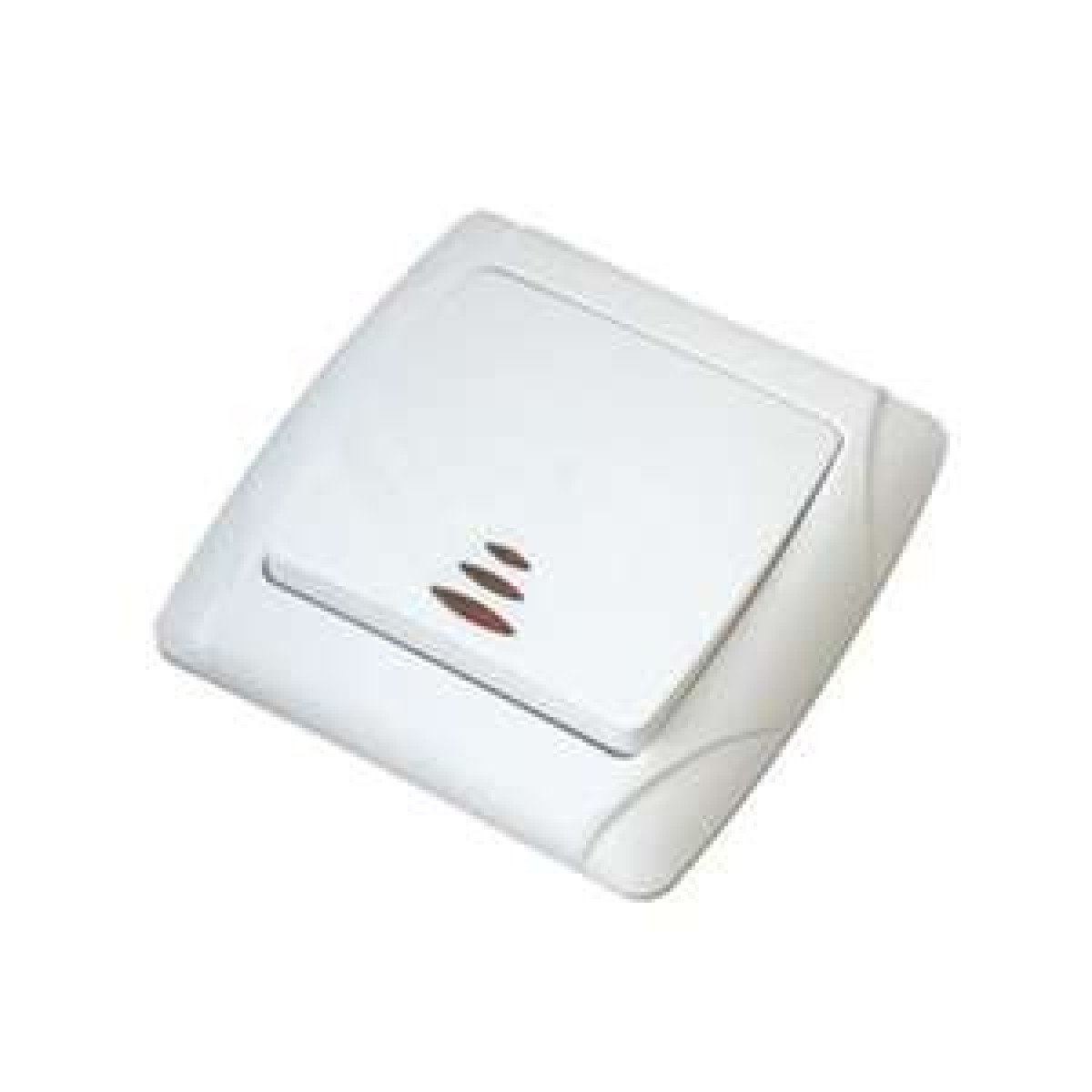 Изображение товара Выключатели, переключатели, диммеры Универсал Выключатель 1-кл. СП Маргарита 10А IP20 с подсветкой бел. UNIVersal