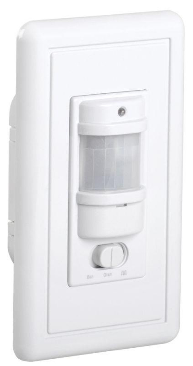 Изображение товара Датчик движения и детектор освещенности IEK ДД 028 1200Вт скрытая установка