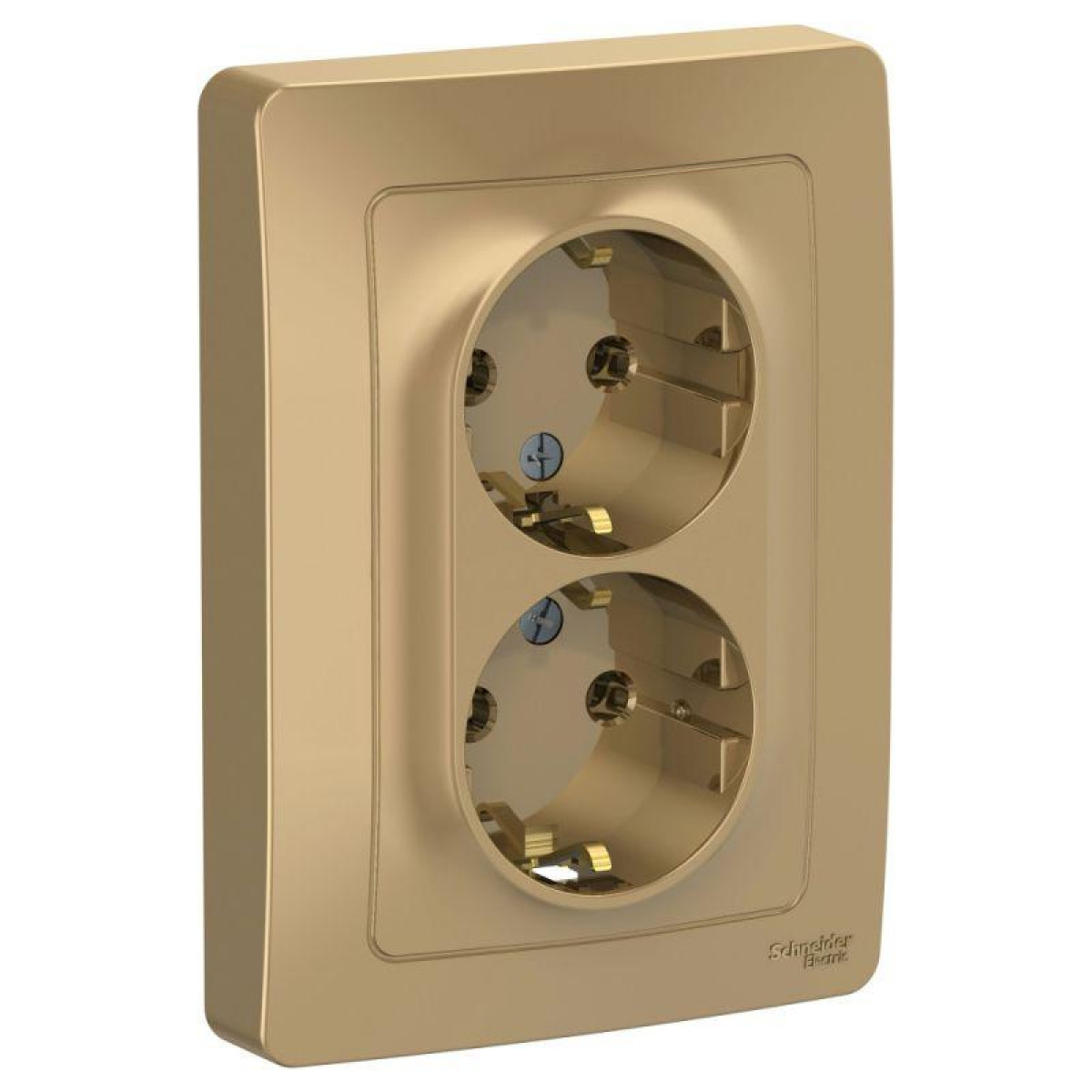 Изображение товара Розетки Systeme Electric Розетка 2-м СП Blanca 16А IP20 250В с заземл. без защ. шторок титан SE