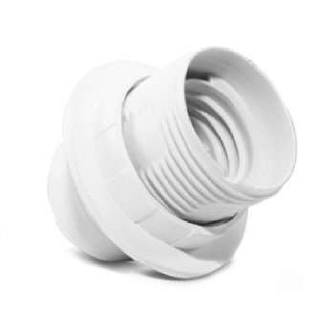 Изображение товара Патрон Универсал E27 с приж. кольцом пластик 4А 250В инд. упак. UNIVersal