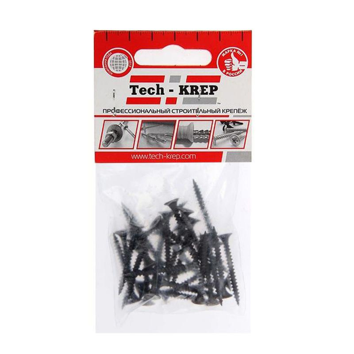 Изображение товара Изделия для электромонтажа Tech-KREP Саморез 3.5х35 гипсокартон-металл (уп.30шт) пакет Tech-Krep