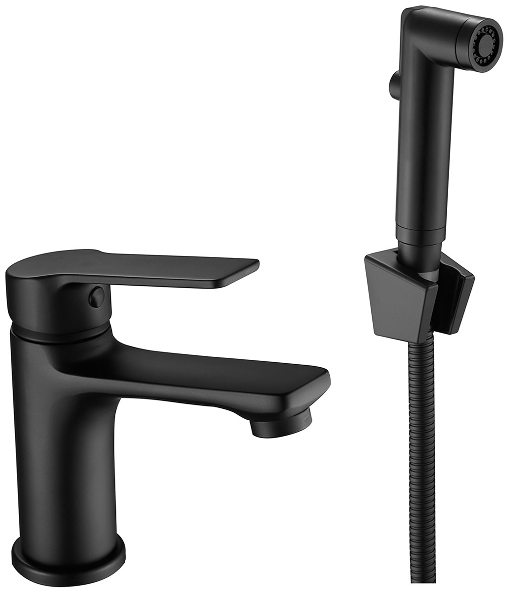 

Смеситель с гигиеническим душем ESKO SINGAPORE black SB 27H, Черный матовый