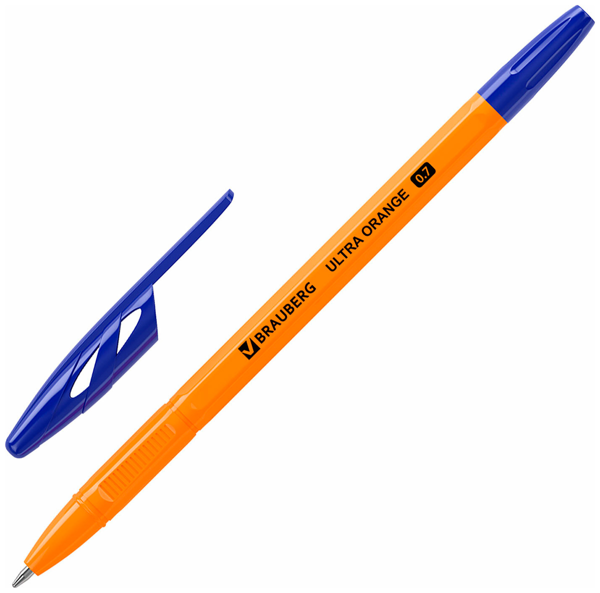 Изображение товара Ручка шариковая Brauberg ULTRA ORANGE синяя 50 шт сменный стержень