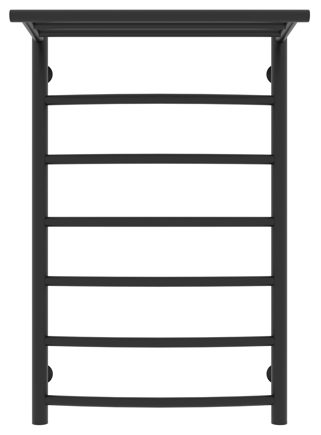 Изображение товара Полотенцесушитель водяной Laris Классик П7, 500х800, с полкой, черный матовый (73208024ЧМ)