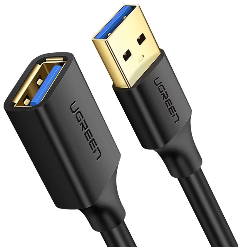 Изображение товара Кабель Ugreen USB 3.0 Extension Male Cable, 3 м, черный (30127)