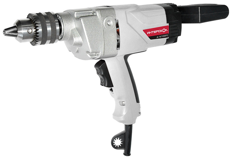 Изображение товара Дрель безударная Интерскол Д-16/1050Р2 мощная профессиональная инструментальная дрель
