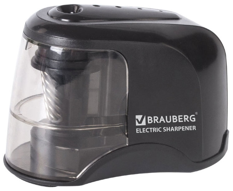 Изображение товара Точилка электрическая Brauberg "Metropolis", питание от 4 батареек АА, спиралевидное лезвие, 228426