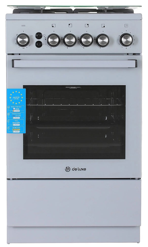 

Газовая плита De luxe 5040.40г(кр) ЧР-012, Серый