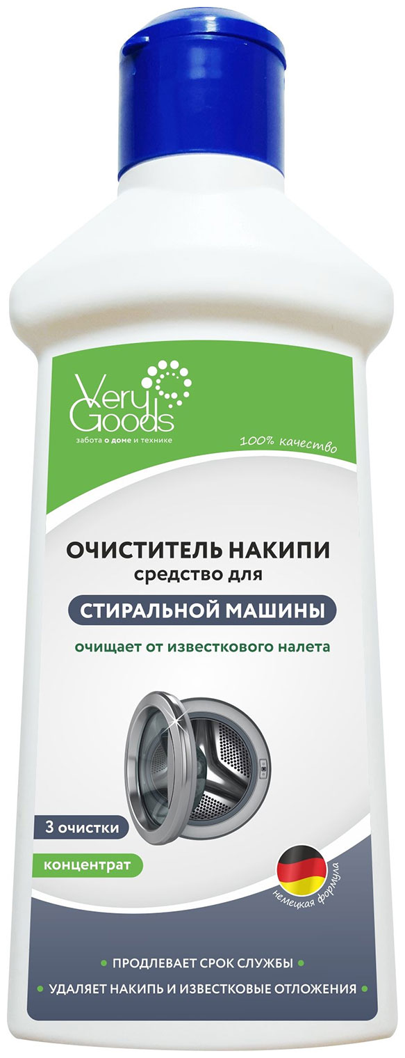 Изображение товара Концентрированный очиститель накипи для стиральных машин Verygoods VG-141 0.25л