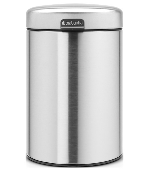 Изображение товара Мусорный бак Brabantia newIcon настенный 3 л стальной матовый пластиковое ведро