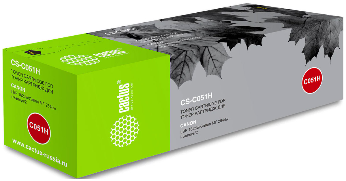 Изображение товара Тонер-картридж Cactus для Canon LBP 162dw/MF 264dw/267dw/269dw, черный, ресурс 4100 страниц (CS-C051H)